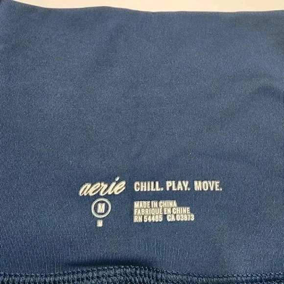 aerie Blue High Waist Cropped Activewear Legging Size M - Picture 5 of 8